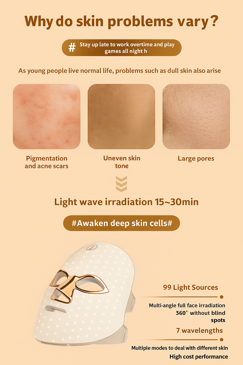 LED Touch Light Therapy Mask – Multi-Color Skin Rejuvenation Device